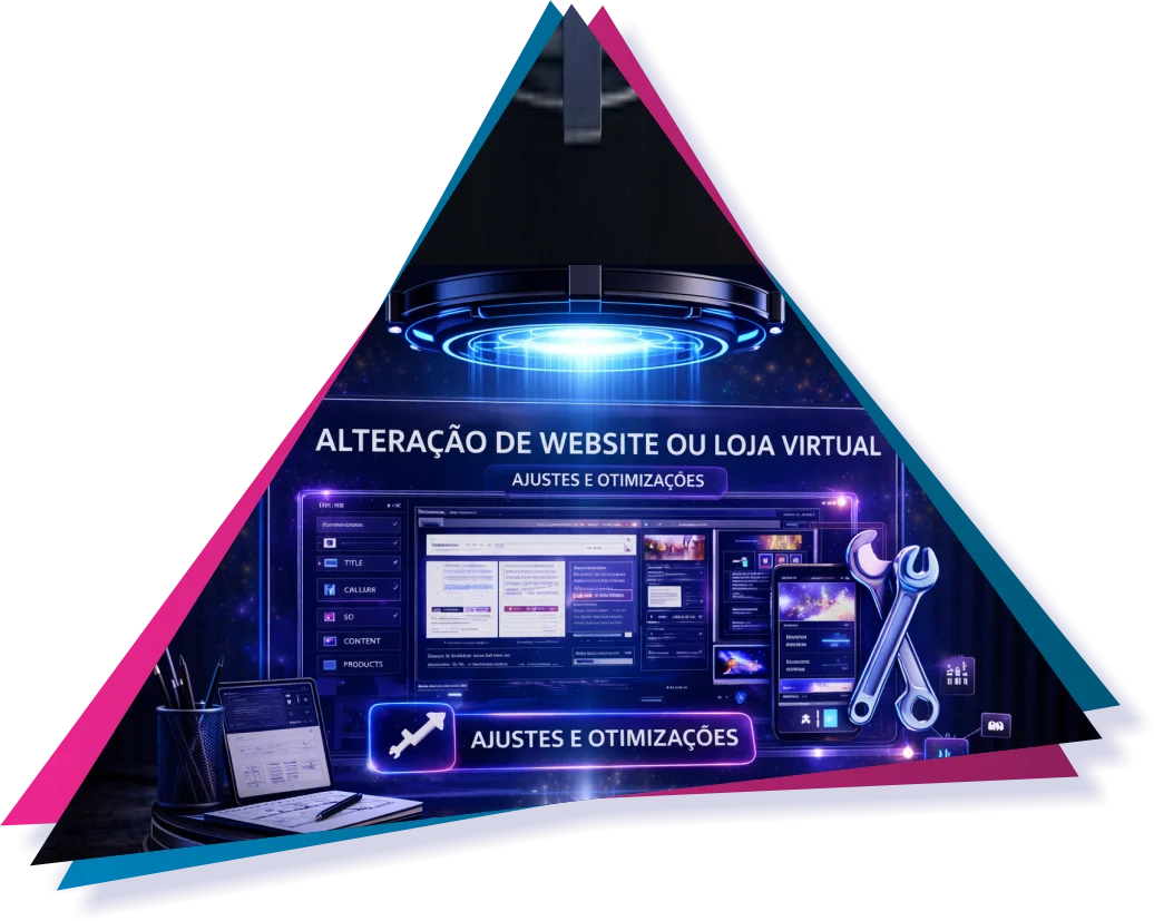 Alteração de website ou loja virtual